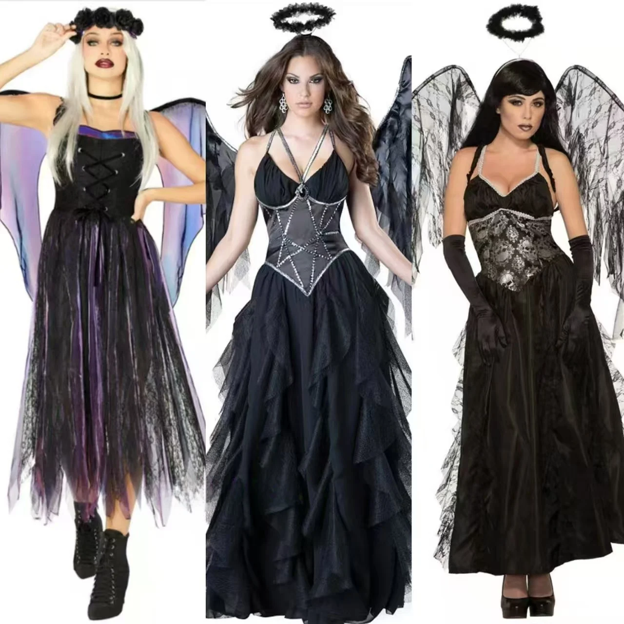 

plus Size Sexy Bla Angel Costume Stage Performance Par Outfit loween Event Traditional Chinese Ethnic Women's Faion