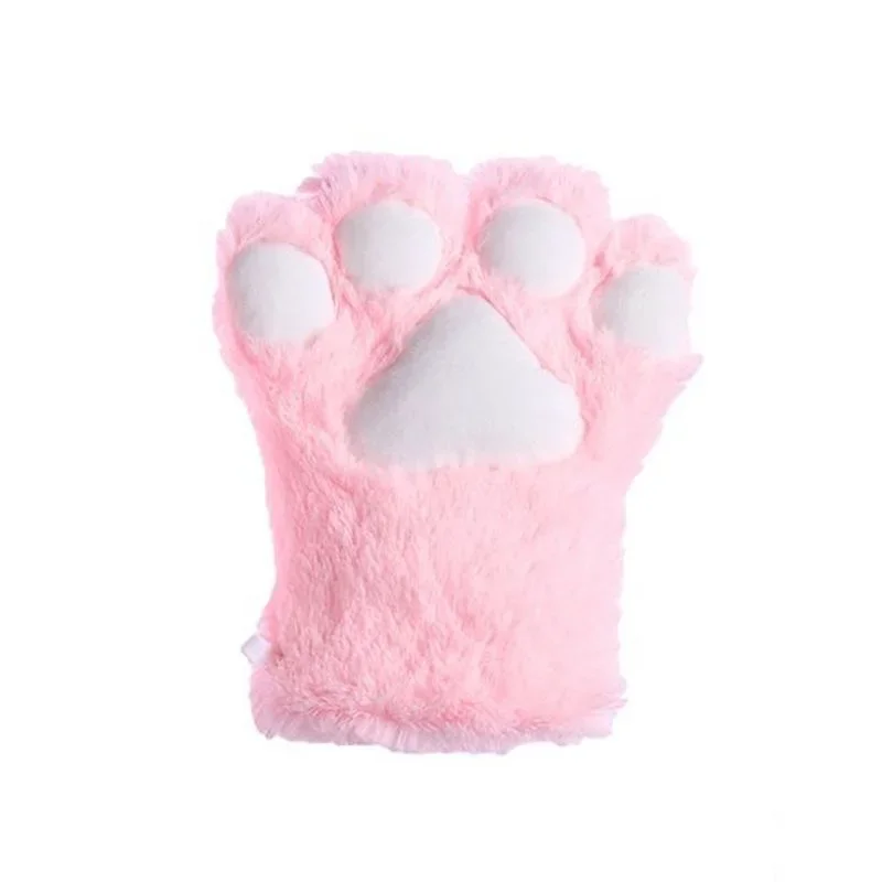 Guantes de felpa de garra de gato, accesorios de rendimiento de Cosplay, Anime, lindo, japonés, garra de oso, JK Girl, sin dedos, Invierno