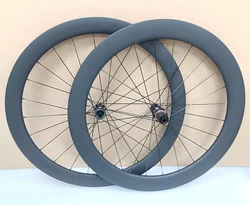 Road Bike Carbon Wheels 50mm 60mm 38mm Tubeless Bicycle Wheelset 25mm 28mm Width, 700C Disc Brake Rim V Brake Bicycle Wheels