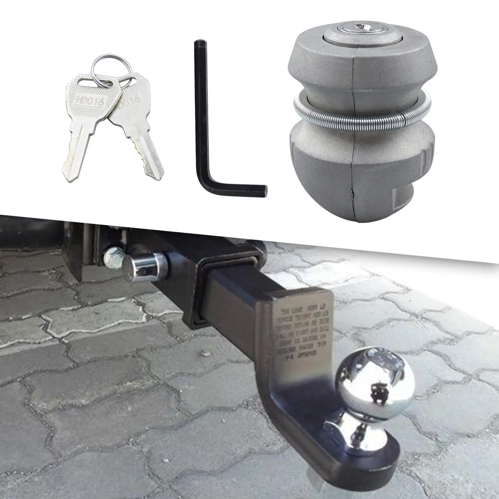 Trailer Part Coupling Lock Metal Trailer Lock Practical Ball Lock Trailer Lock for High Performance Durable Premium