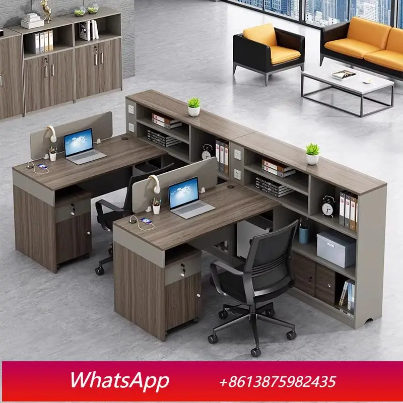 

LMM desk staff table and chair combination company 4 people 6 double simple desk