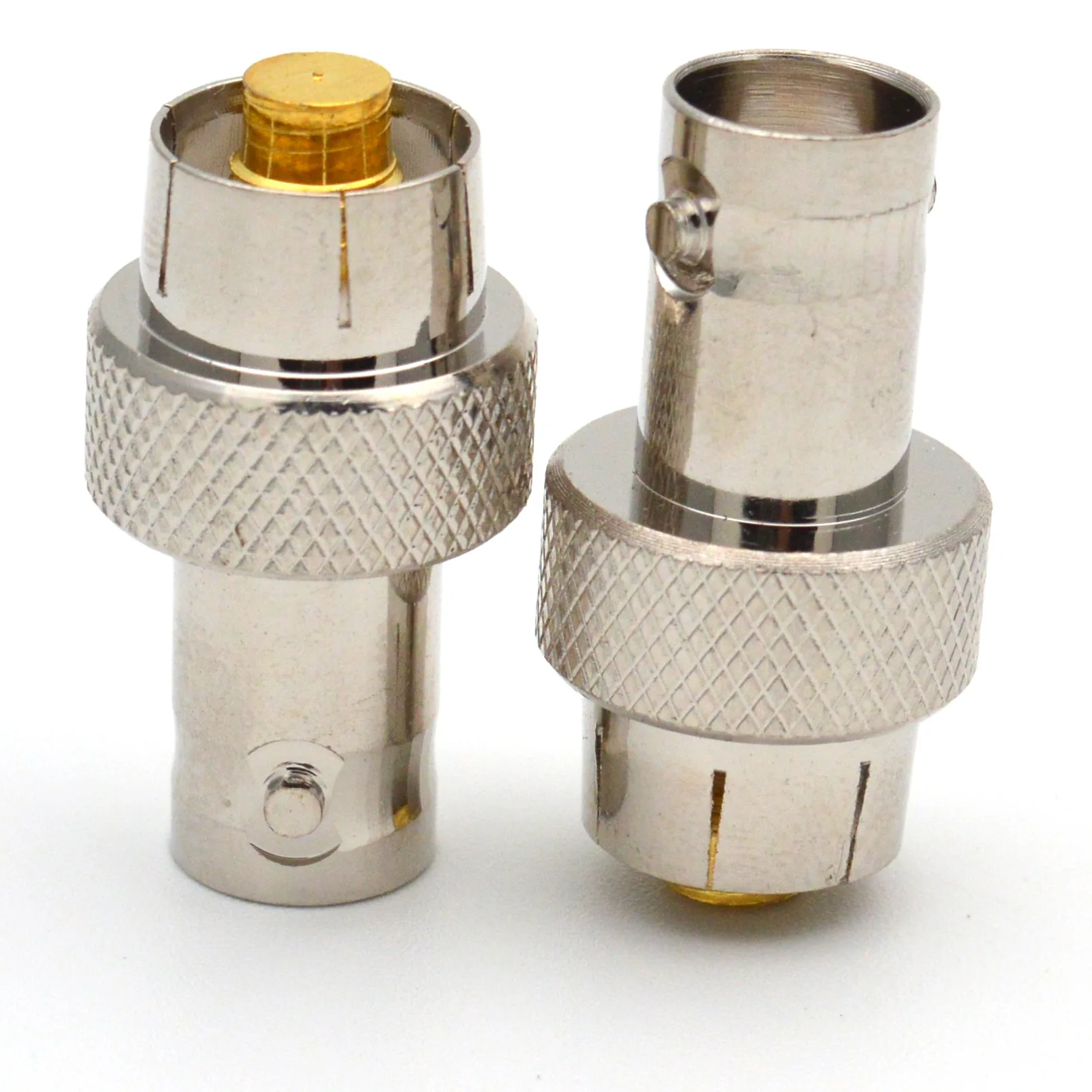 1 Stück Kupfer-BNC-Buchse auf ICOM-Antennen-Testkopf RF-Stecker BNCK auf Flachkopf AD-98FSC Walkie-Talkie-Adapter – Detail 3