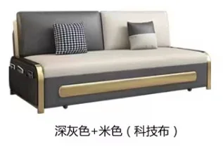 

Foldable sofa bed Living room multi-functional dual-purpose light luxury single double technology cloth removable