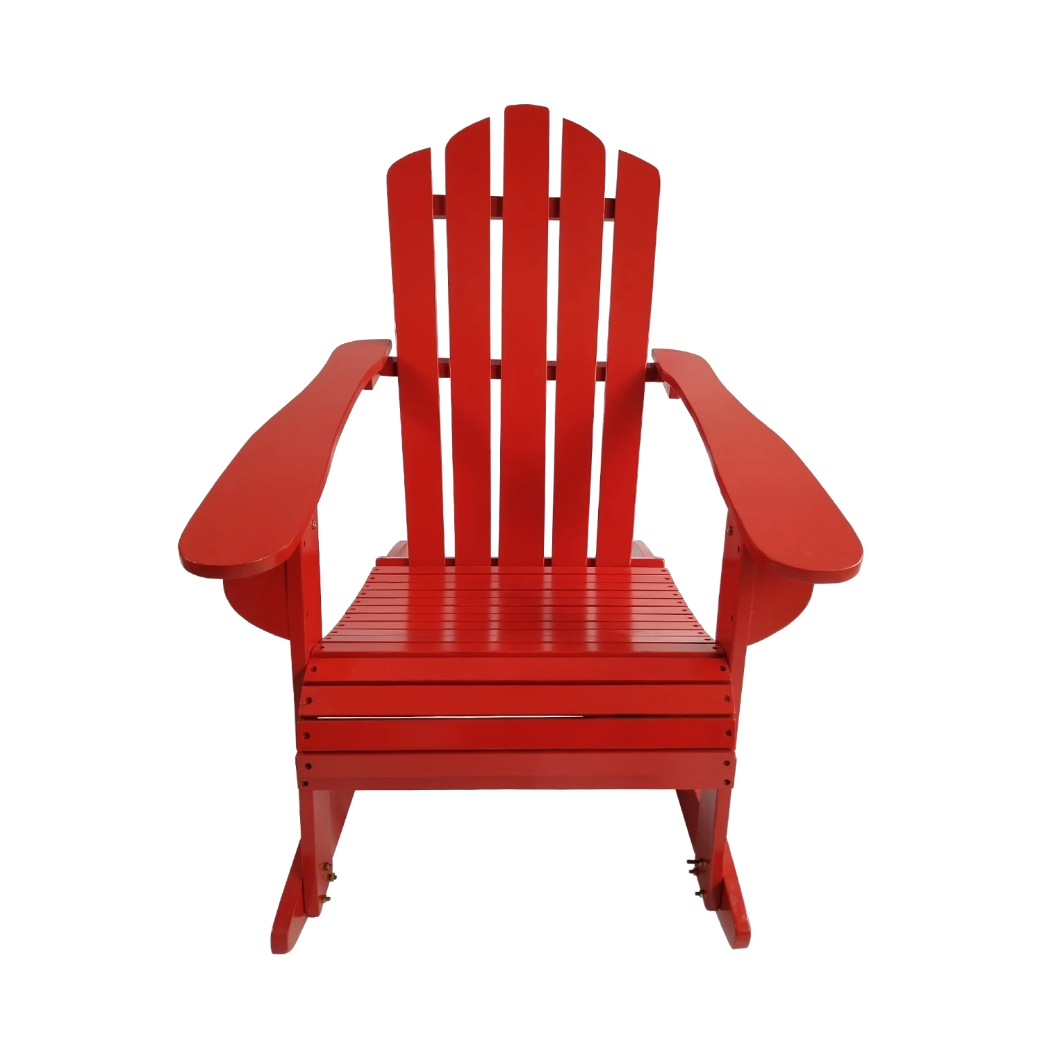 

Reclining Wooden Outdoor Rocking Adirondack chair, Red