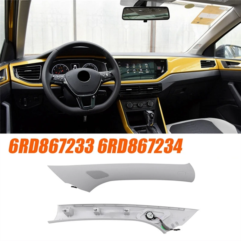 Front A Pillar Speaker Tweeters Cover Loudspeaker For VW Polo 2011-2018 Interior Trim Door Speaker Bass