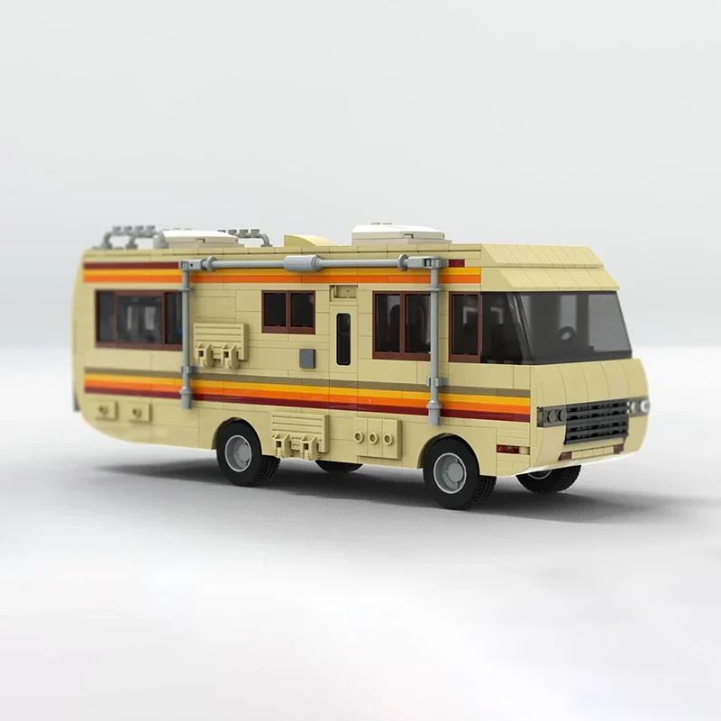 Urban Vehicle Model Moc Building Blocks Motor Home RV City Car Technology Bricks DIY Assembly Construction Toy Holiday Gift