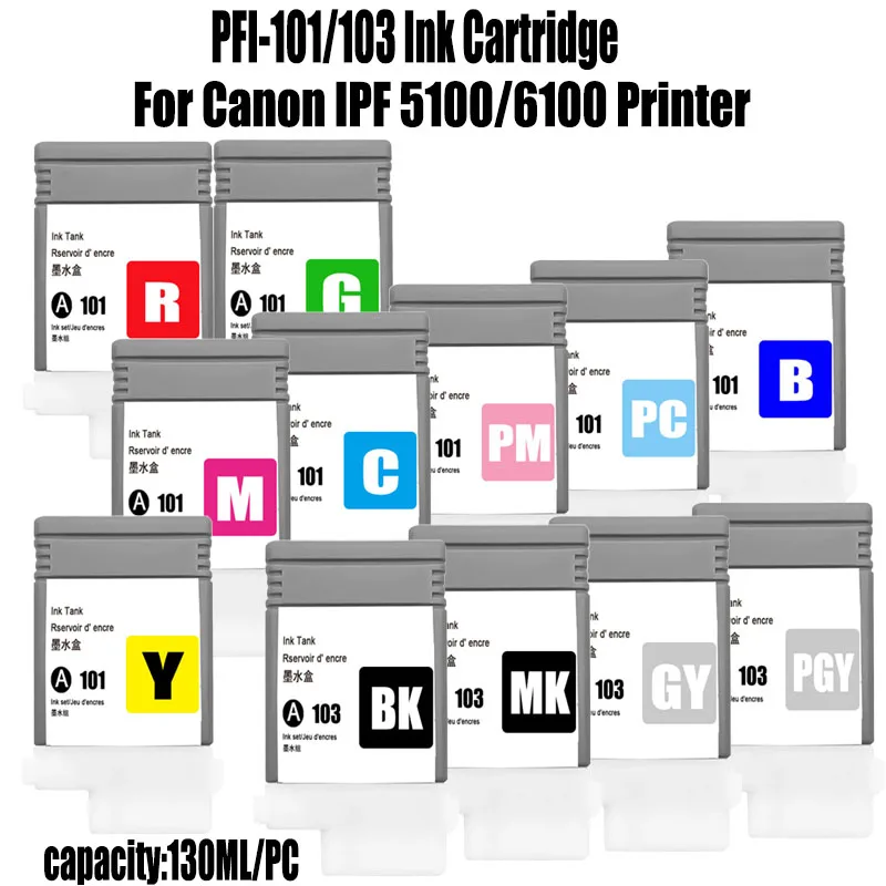 

Чернильный картридж PFI-101 PFI-103 для принтеров Canon IPF 5100 и IPF 6100
