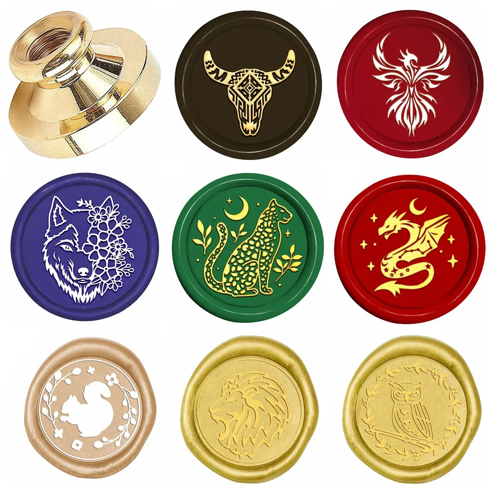 Wax Seal Cartoon Animal Wax Seal Removable Brass Head For Decoration Party Invitation Wine Packaging Greeting Card Gift Envelope