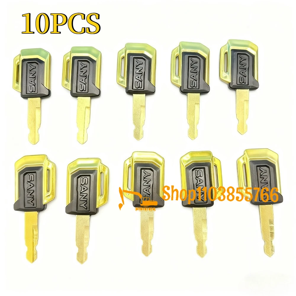 10 قطع مفاتيح حفارة لـ Sany SY55 SY60 SY75 SY70 حفارة بدء الكابينة مفتاح مفتوح الباب جديد عالمي