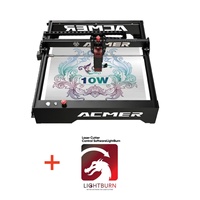ACMER P1 10W laser engraving machine 72W CNC blue laser cutting machine and LightBurn Gcode License