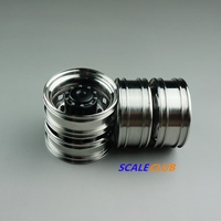 Scaleclub RC 1:14 Model Truck Rear Rims Metal For Tamiya 1/14 Truck Trailer Tipper 770S Arocs FH16 MAN TGX Actros Parts