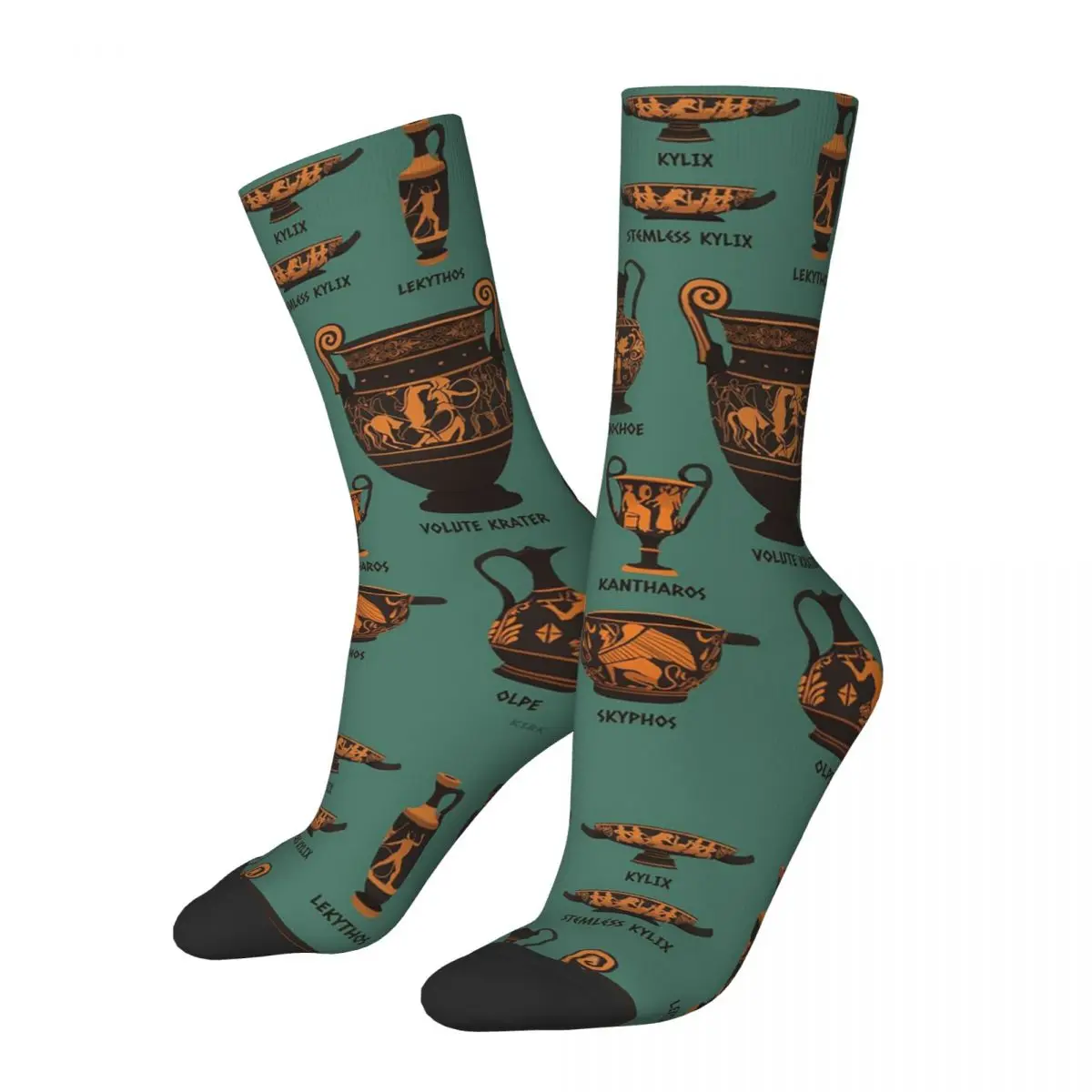 

Ancient Greek Pottery Socks Harajuku Super Soft Stockings All Season Long Socks Accessories for Man's Woman's Gifts