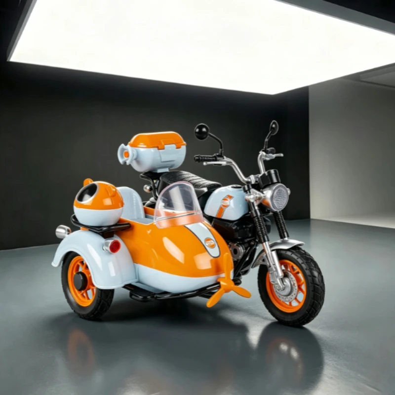 1:12 Sidecar Tricycle Diecast Alloy Motorcycle Model Fun Toy Premium High End Collectible Gift For Motorbike Enthusiasts