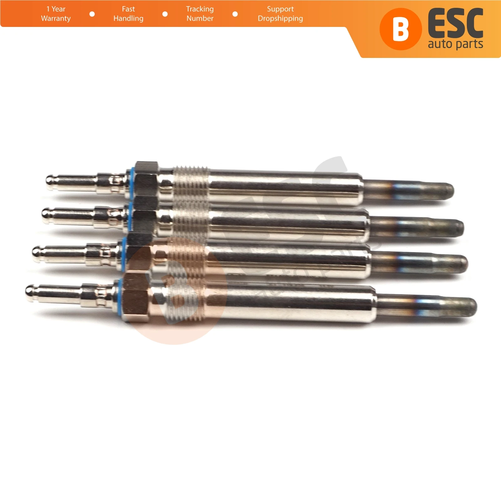 ESC Auto Parts EGP3-1 4 Pcs Heater Glow Plugs  GX119, 0100226258, 88900724, 11591501, 11591601 for Mercedes Benz Fast Shipment