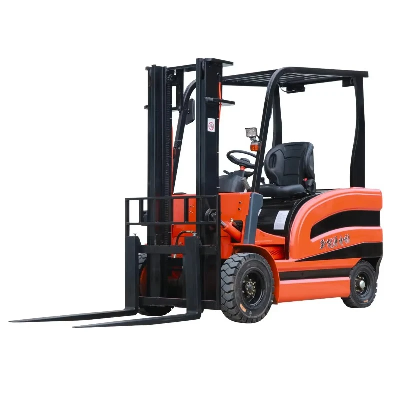 Space Saving 2 Ton 4 Wheel Electric Forklift Compact Small Smooth Factory Storage Hydraulic Lift Equipment