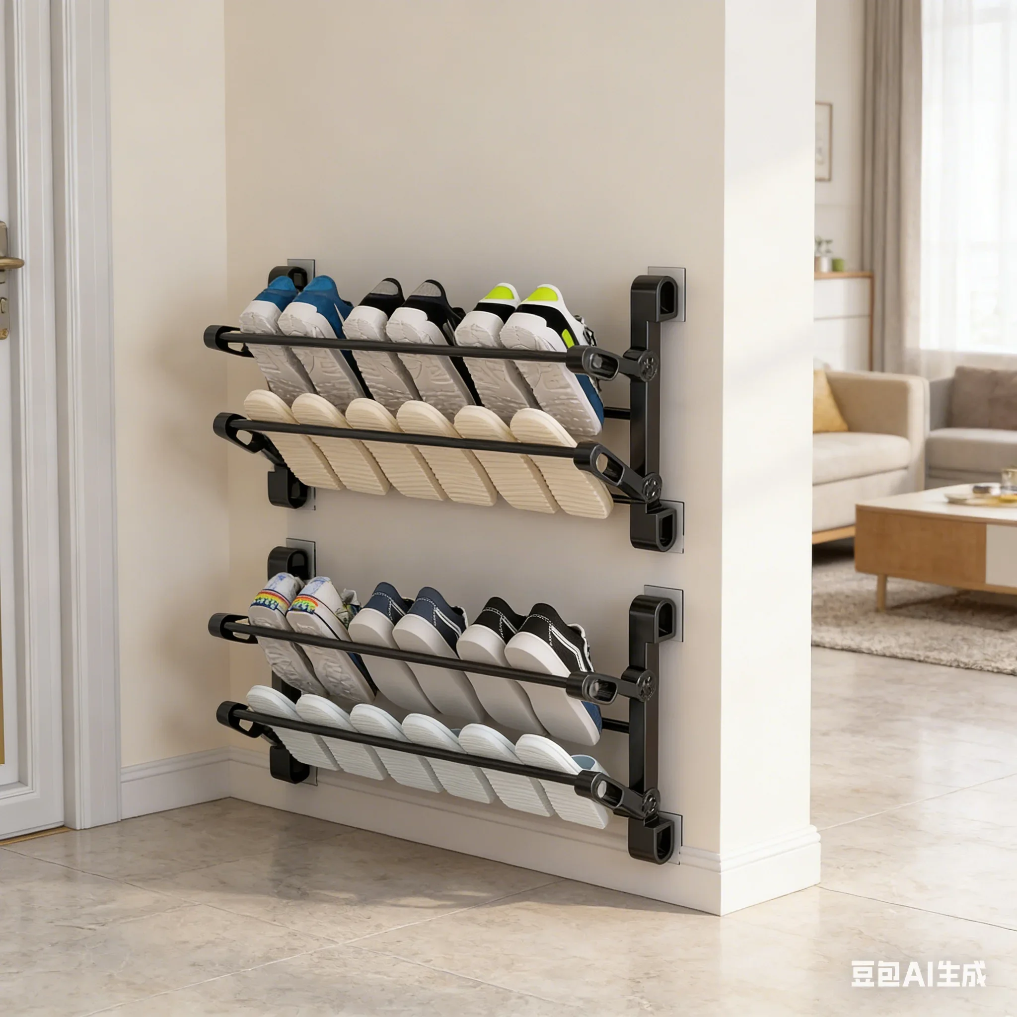 

AOLIVIYA Hallway Shoe Cabinet Home Shoe Rack Multi Layer Living Room Entryway Doorway Large Capacity Nordic A947205