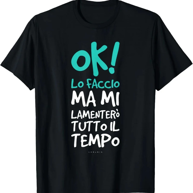 Funny Ok I Do It I'll Complain Regular Short Sleeve Men Graphic T Shirts Tops Summer Cotton Crewneck Casual Style Adult Tees