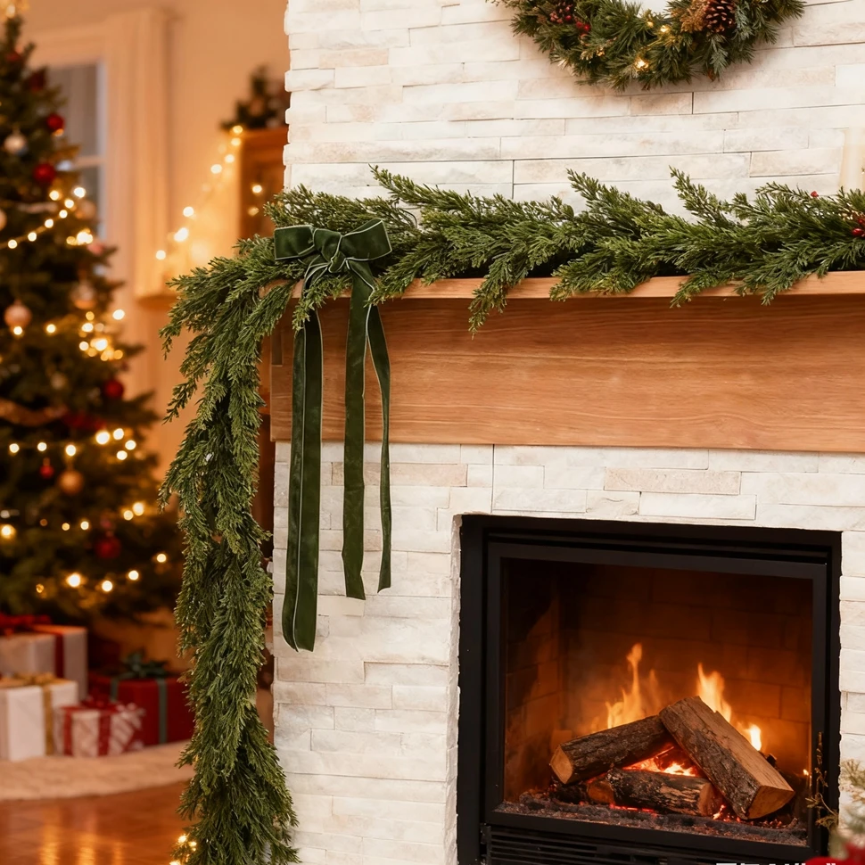 

Artificial Plants Greenery Foliages Vine Christmas Trees Wedding Courtyard Fence Decor Arch Home Bedroom Bedhead Embellish Props