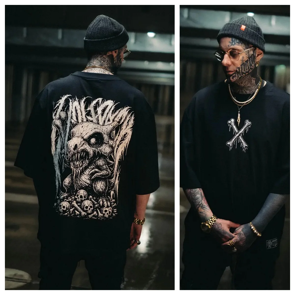 CREATURE OF PREY Retro Tattoo Art Style Summer Casual T-Shirt Men's and Women's Luxury Brand Top 2026 New