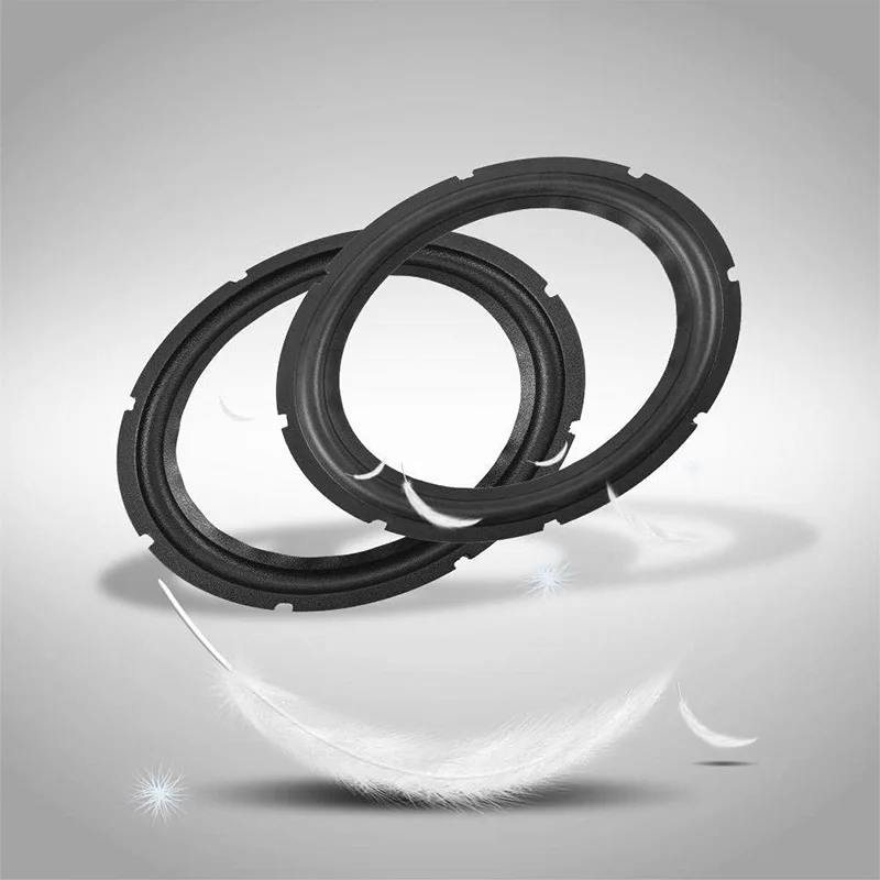 10Inch Perforated Rubber Speaker Foam Edge Subwoofer Surround Rings Replacement Parts for Speaker Repair(Black)(2Pcs)