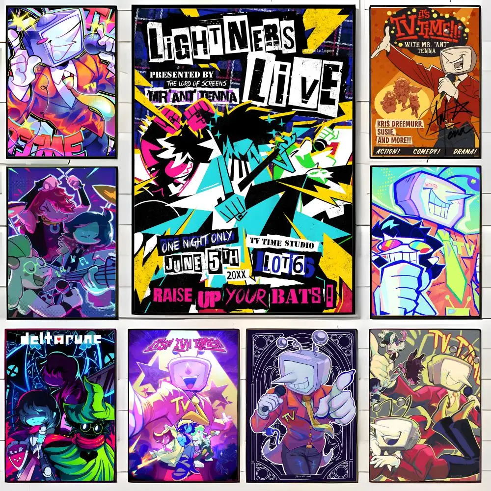 Affiche décorative murale de jeu fantaisiste D-Deltarune, impression artistique, décoration intérieure, cadeau, sans cadre