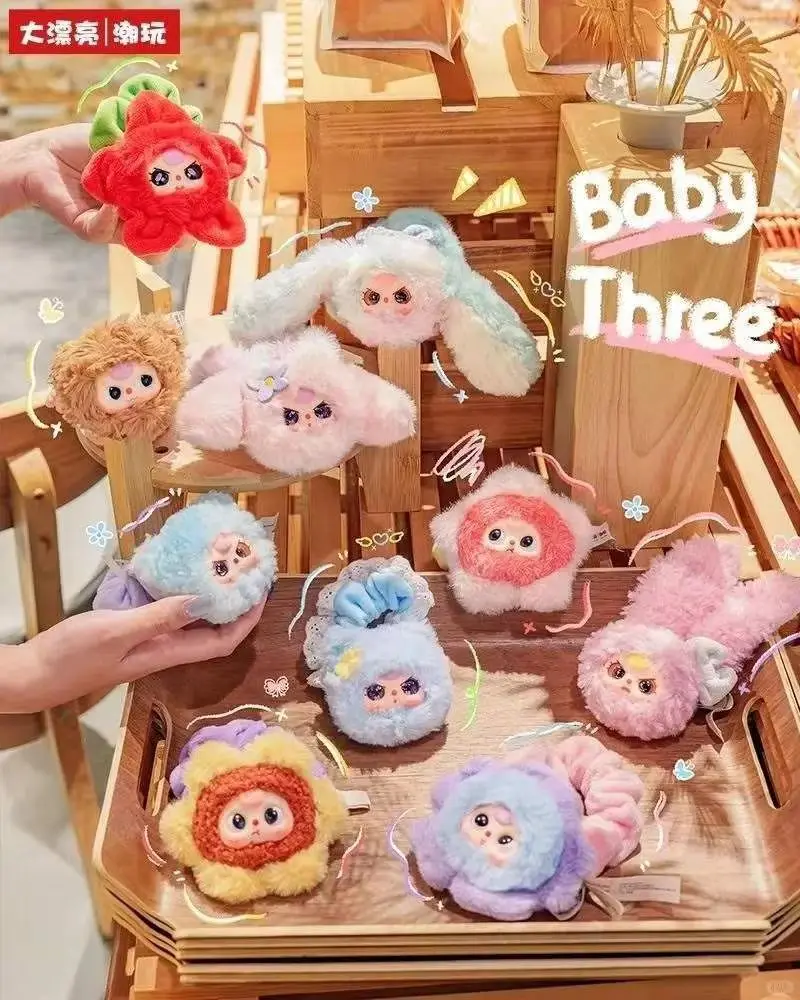 

100% натуральная повязка для волос Baby Three Mengmeng, серия загадочной слепых коробок, милая трендовая игрушка, повязка на голову для куклы, аксессуары для волос, подарки для девочек