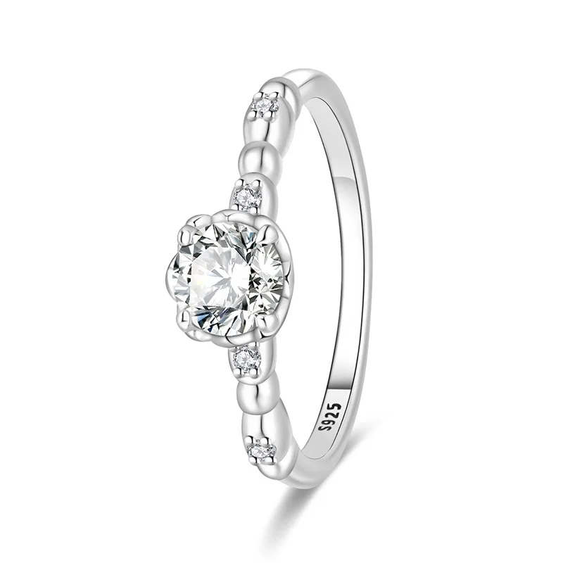 

925 Sterling Silver Butterfly Dance Wonderland Ring CZ Zircon For Women Girls Fine Birthday Wedding Anniversary Jewelry Gifts