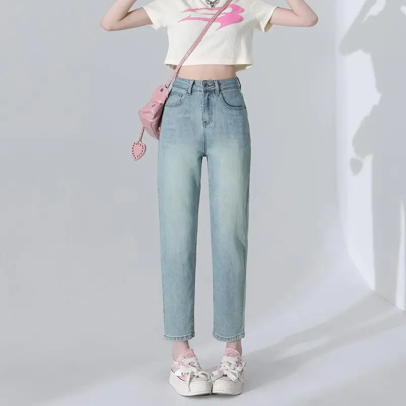 

Light Blue Harlan Denim Jeans Women's High Waist Long Pants Pear ape Body Must Have Summer 2024 Sle by Hangzhou Hexiang T...