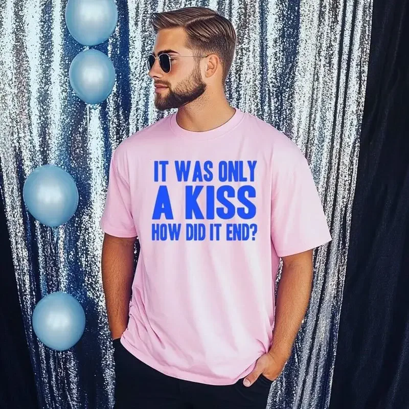 It Was Only A Kiss Music T Shirt Personalised Fancy Dress Party 00S Killers Rock