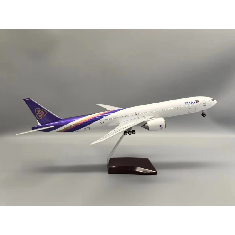 2025 جديد 1/157 مقياس 47 سنتيمتر بوينغ 777 تايلاند نموذج طائرة الراتنج الطائرة مع عجلات معدات الهبوط جمع عرض هدية #6