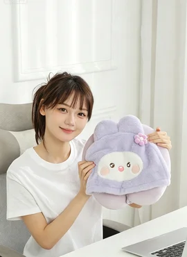  Premium skin-friendly Popular Comfortable Wearable Hoody Travel Pillow for school office
