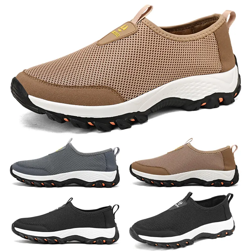 

Outdoor Hiking Shoes Men Sneakers Breathable Camping Travel Shoes Mesh Slip on Trekking Mountaineering Shoes Plus Size 39-46