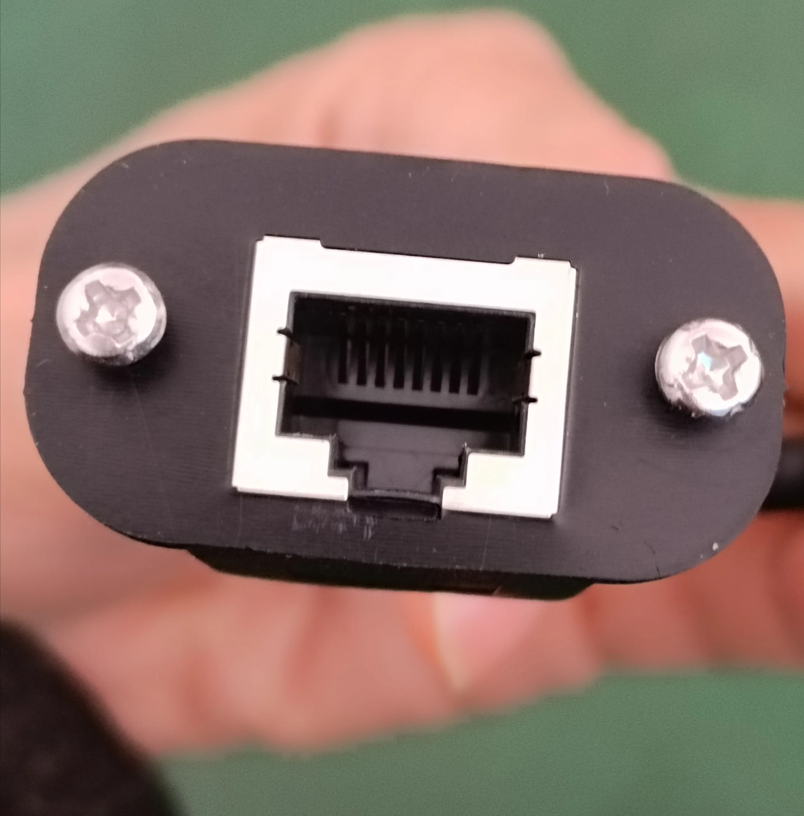 Front Fasten Panel Mount Bulkhead RJ45 Cable Shield CAT5E STP Patch Cord for POS ATX ATM ARM SBC Industrial Cabinet Chassis Case