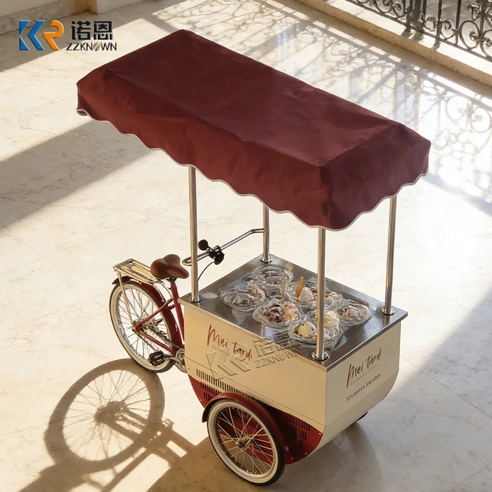 Luxury Portable Food Cart MConcession Street Donut Pastry Snack Kiosk Street Vendor Ice Cream Cart For Business Display
