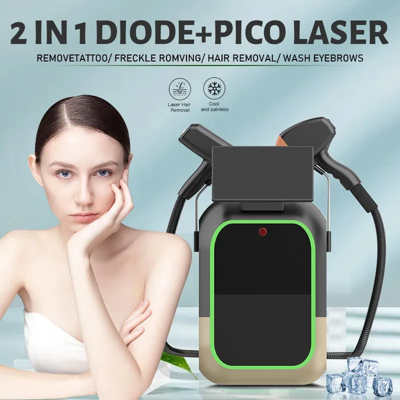 

2in1Soprano Titanium Ice 4000w PRO Diode 755 808 9401064nm 4 Wavelength Laser ND:YAG Machine Painless Hair Removal Machine 2025