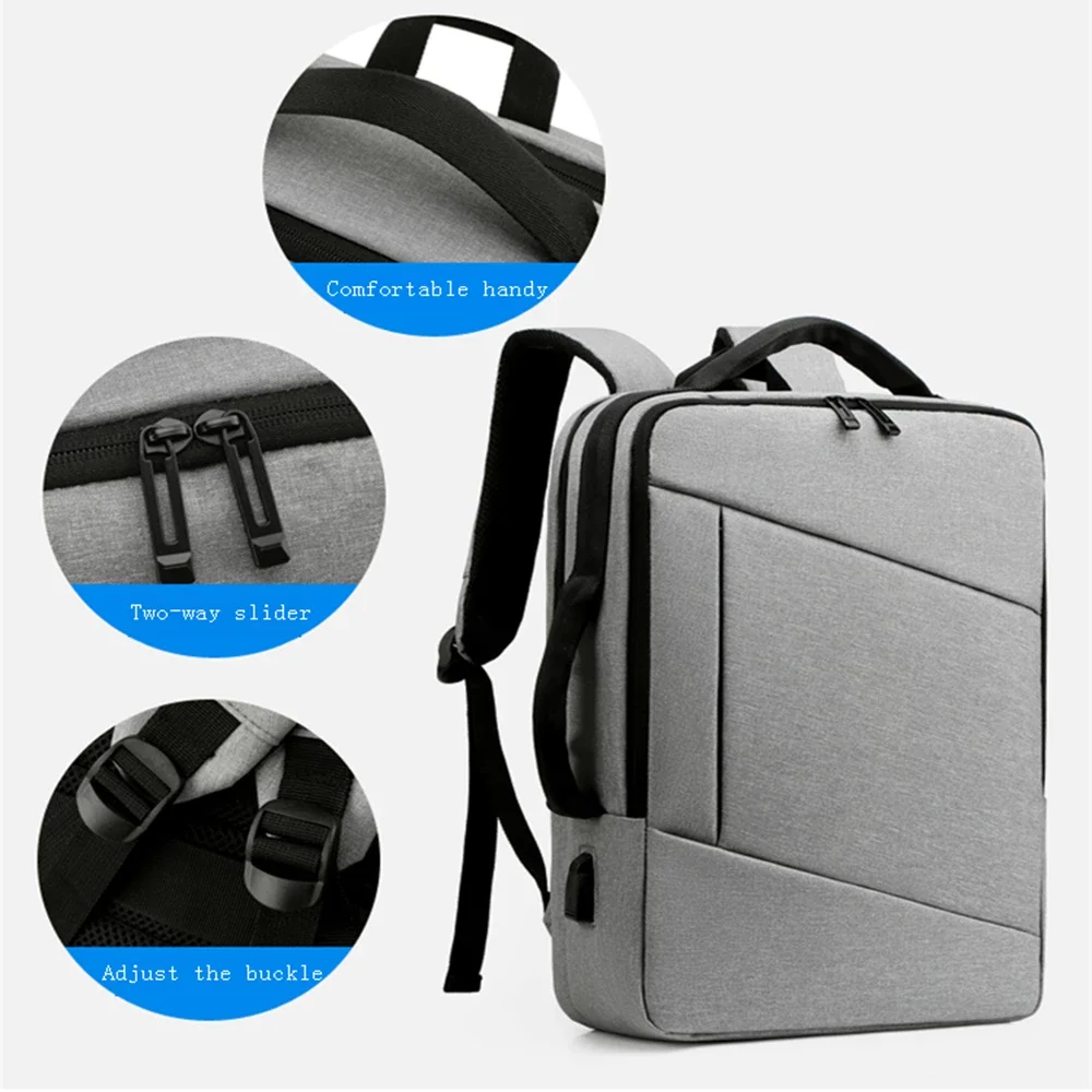 Imagem -02 - Mens Waterproof Laptop Mochila Carregamento Usb Computador Bolsa Notebook Bags Mochila de Negócios Mochila Casual 13 14 15.6