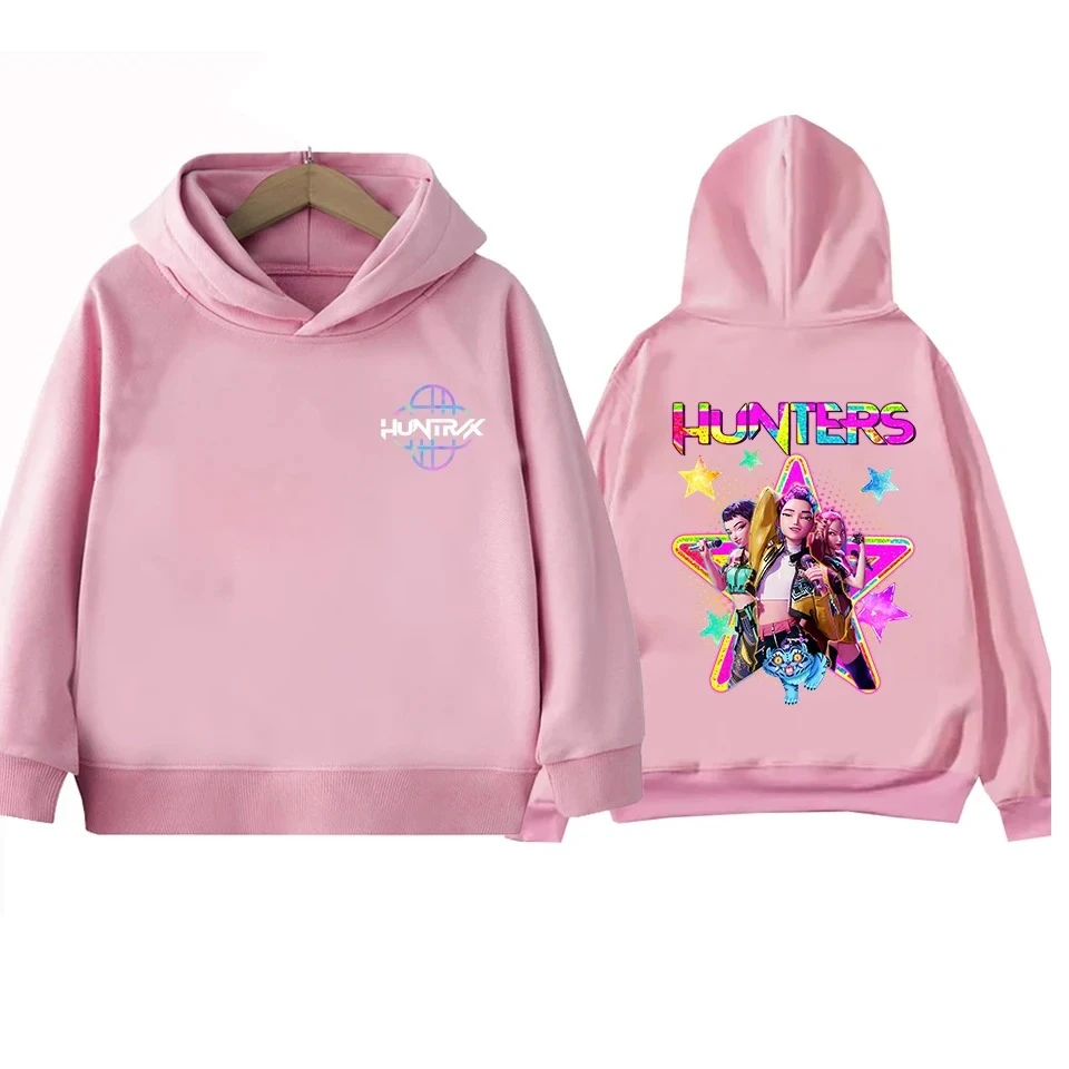 Y2K KPop Devil Hunter Hoodie Teenage Girl and Boy Rumi KPop Devil Hunter Hoodie Autumn Casual Long Sleeve Children's Clothing