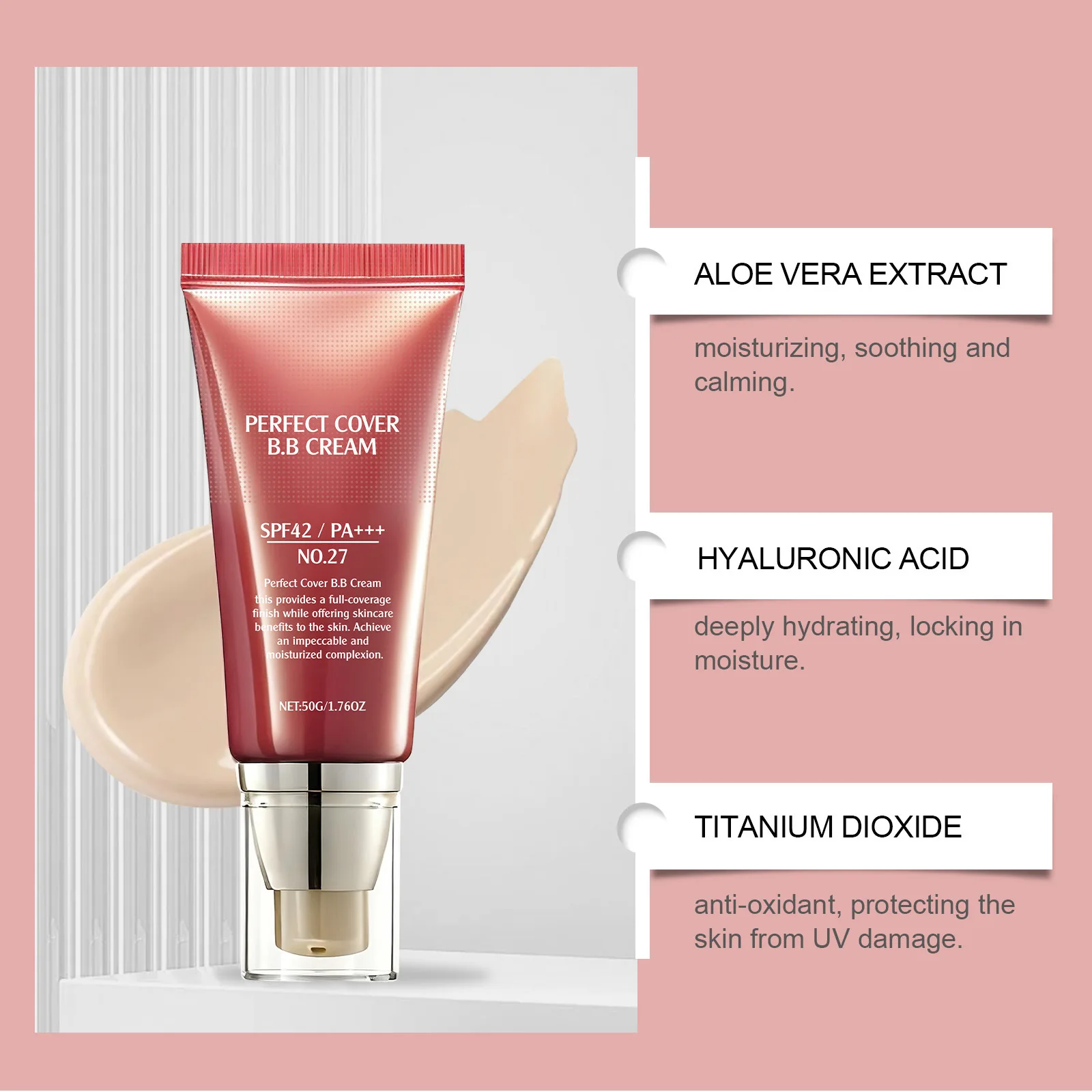 BB Cream Concealer Poriën Vlekkeloze vloeibare foundation Langdurige controle-olie-isolatie Concealer Makeups