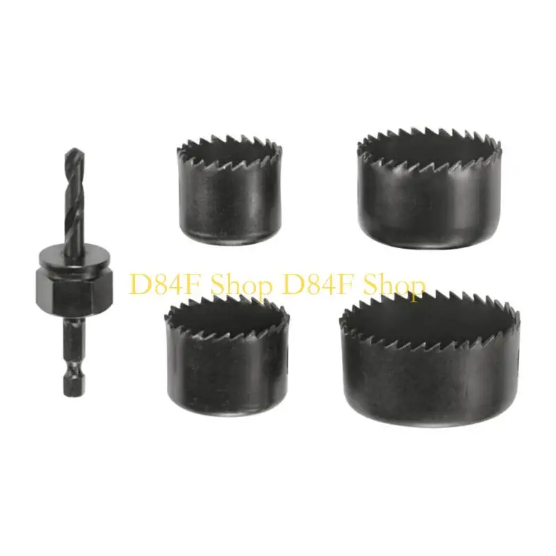 

D84F 5Pcs Woodworking Opener Hole Bit Cutting Drilling Tool Set With Round