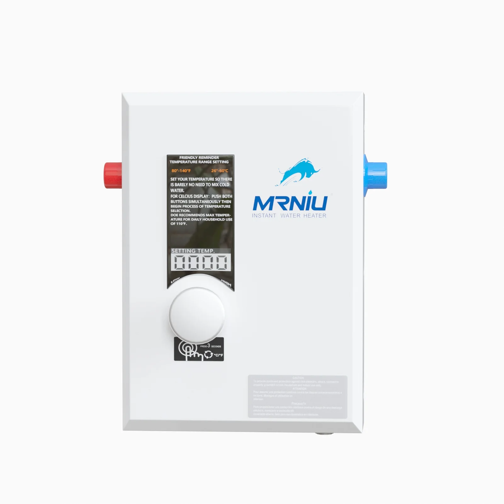 MR.NIU 13Kw Endless hot water bathroom shower 2-6 l/m instant electric hot water heater tankless instantaneous water heater