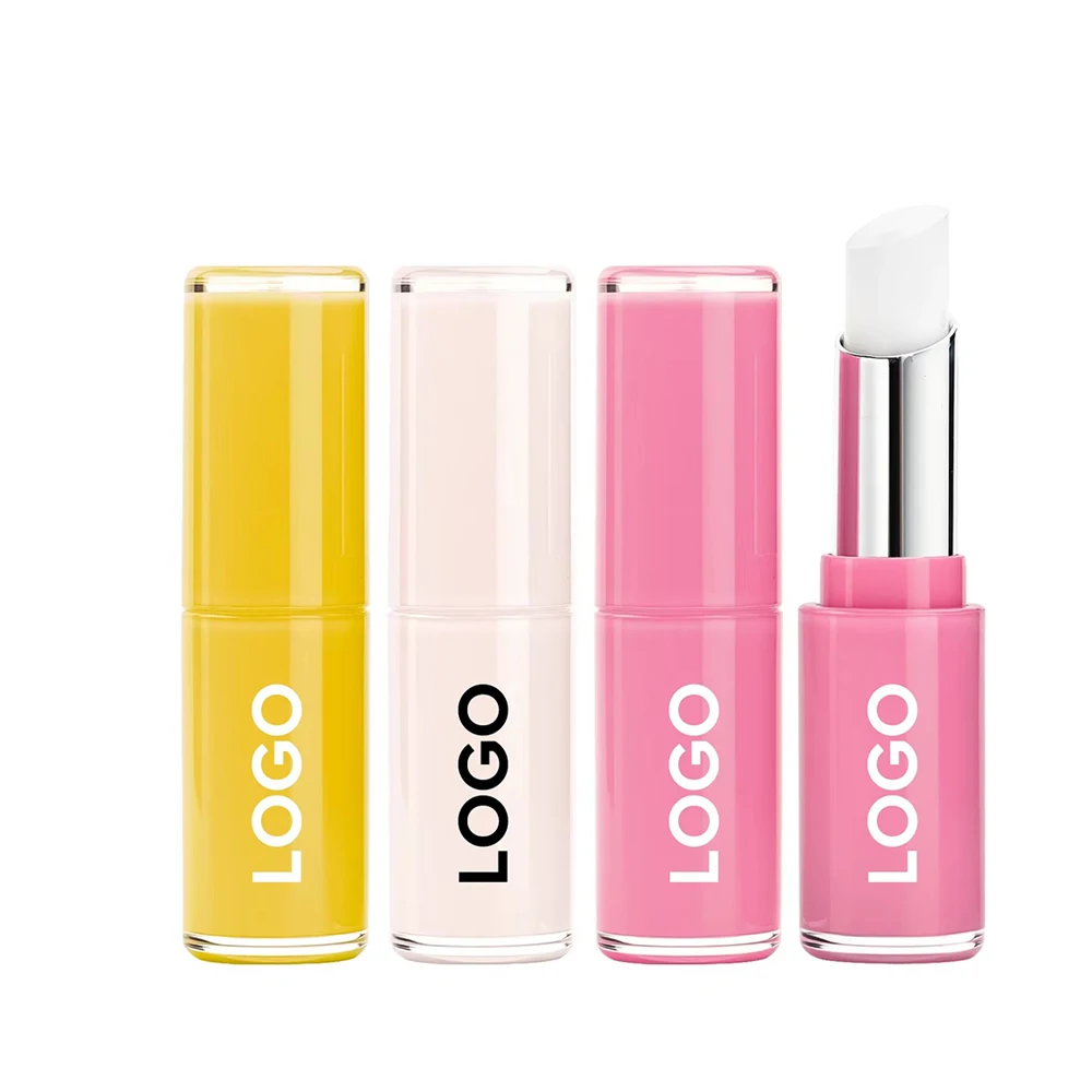 Private Label Lippenbalsem Fruitsmaak Langdurig Hydraterend Hydraterend Verzachten Make-up Aangepast logo Groothandel Roze Paars Pakket
