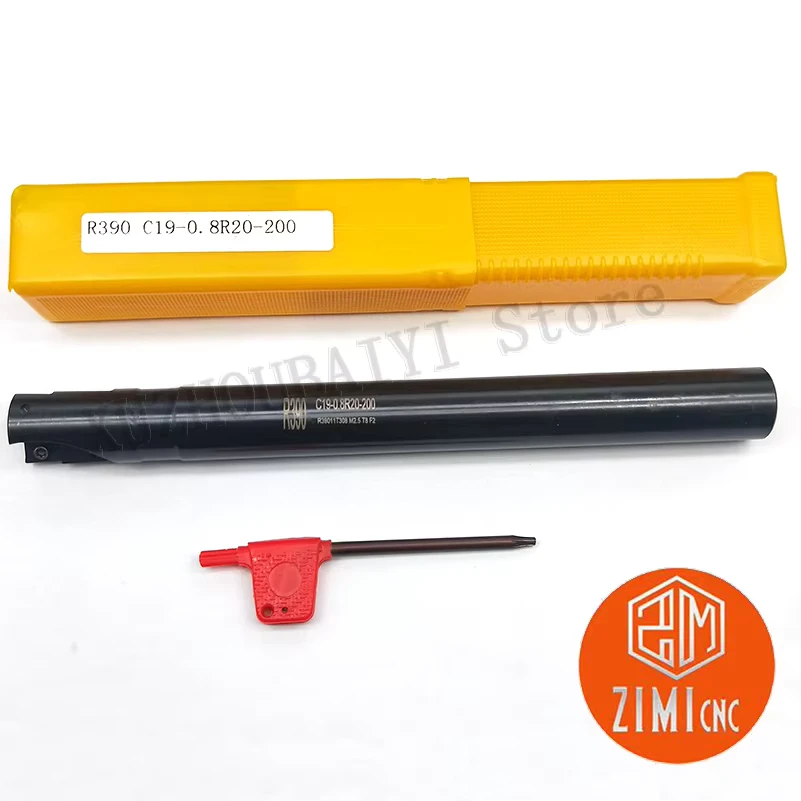 R390 C19-0.8R20-200L end mill arbor anti-vibration arbor right-angle machine tool processing CNC milling machine tools