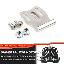 FOR 28L-100L Motorcycle Tail Top Box Tool Rear Luggage Case Helmet Trunk Base Plate Quick Release Hook Screw Mount Accessories