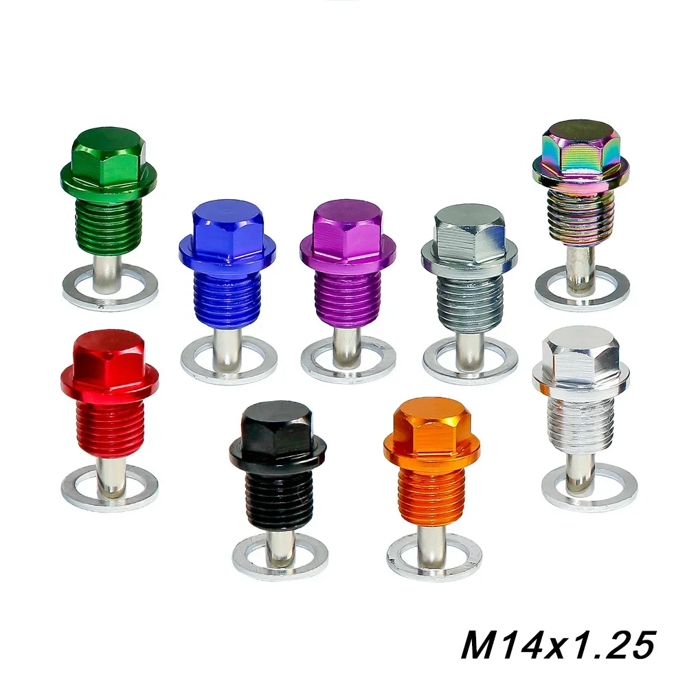 M14*1.25MM Magnetic Oil Drain Plug Aluminum Bolt/Oil Sump drain plug For Most Ford(All  vehicles