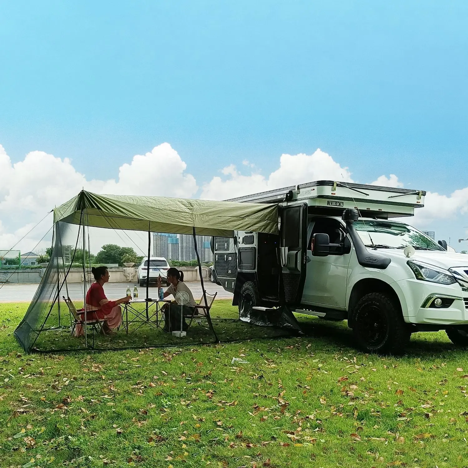 Outdoor Car Rear Tent Vehicle Extension Sunshade Tent SUV Trunk Side Awning SUV Off-road Self-driving Tour Canopy Camping Tent