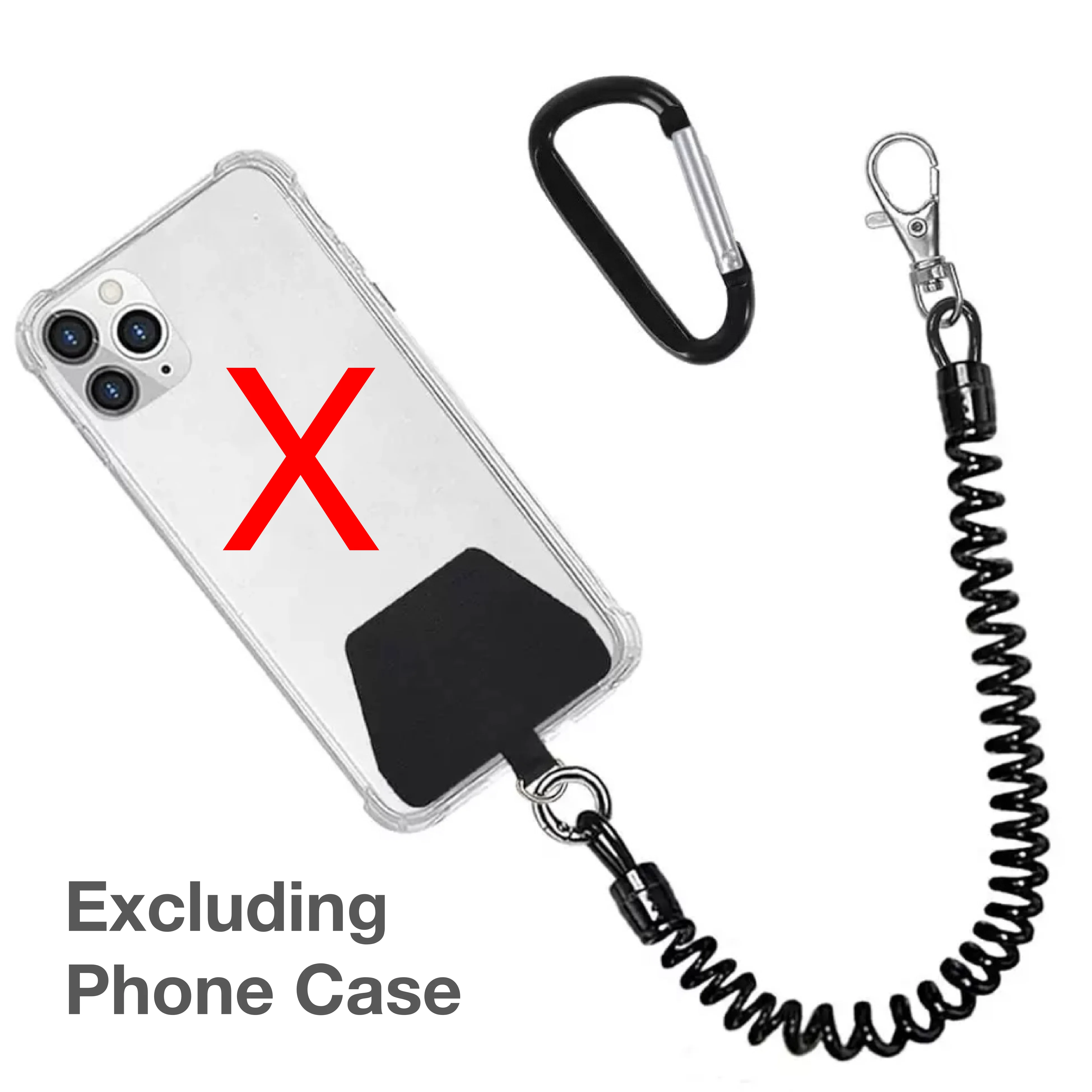 

Пружинный зажим для мобильного телефона, пружинная веревка с защитой от потери горной пряжки для занятий спортом на открытом воздухе, фиксирующая пластина корпуса мобильного телефона, пружинная веревка