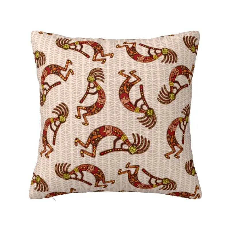 Юго-западные племенные индейские кокополли, наволочки для домашнего декора, чехлы для дивана, квадратная полиэстеровая наволочка