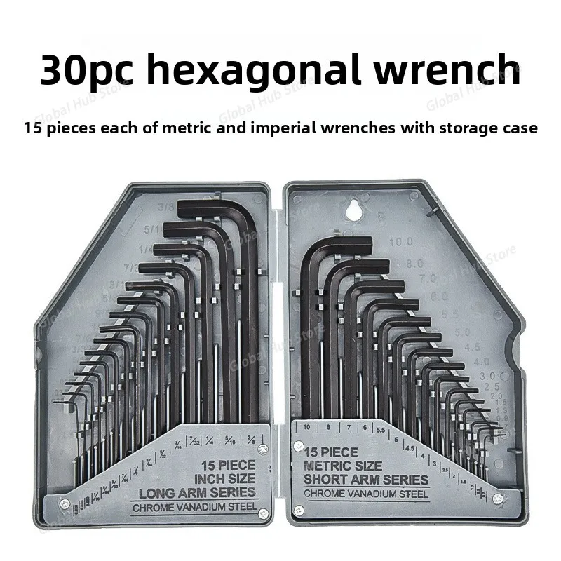 30Pcs Wrench Set Hex Key Allen Wrench 0.028