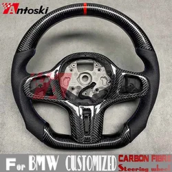 Customized carbon fiber steering wheel for BMW G30 G20 G01 G02 G05 G06 G07 M4 M5 F90 M8 X3M X4M X5M X6M F40 F44 F97 F98 F95 F96