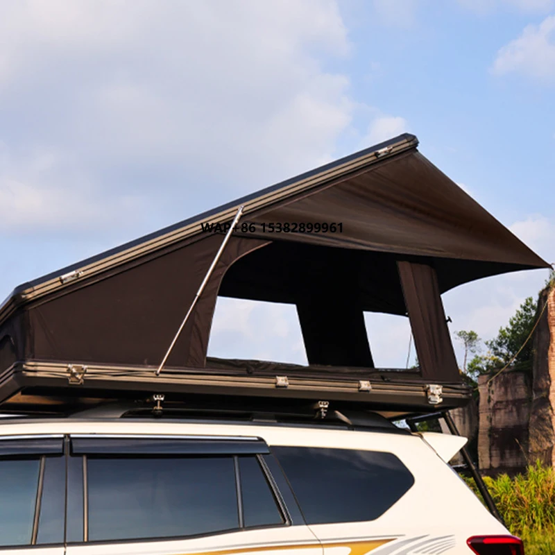 

Waterproof Weather Proof 4wd Car Camping Aluminium shell Triangle Hard Shell Roof Top Tent